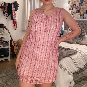 Pink Stitched Dress
